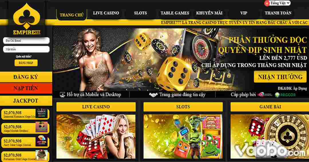 Game casino trực tuyến siêu đỉnh dành cho người chơi