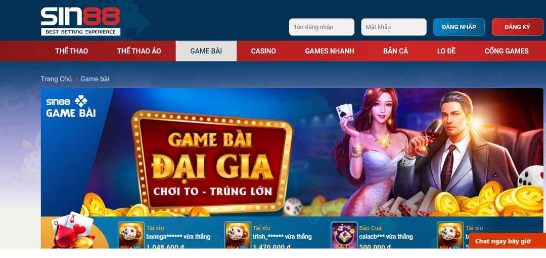 Game casino trực tuyến hàng đầu trên thị trường